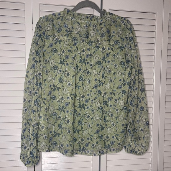Lucky Brand Green Floral Blouse - Picture 2 of 7